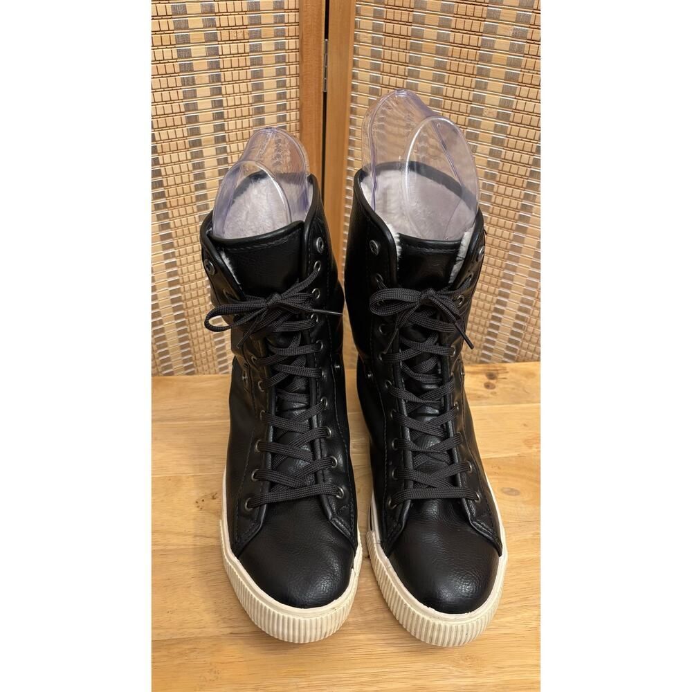 Arizona high top foldover sherpa lined combat winter fall lace up boots sz 7.5